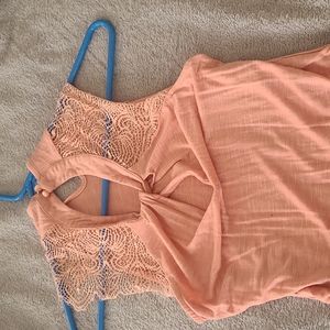 Small peach blouse